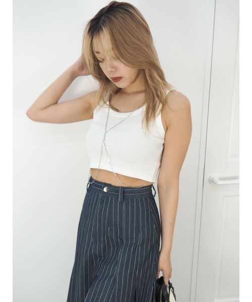 EVRIS（エヴリス）の「ボディチェーンタンクトップ（タンクトップ・レディース・ブラック/ホワイト/グリーン・FREE）」の22枚目の写真