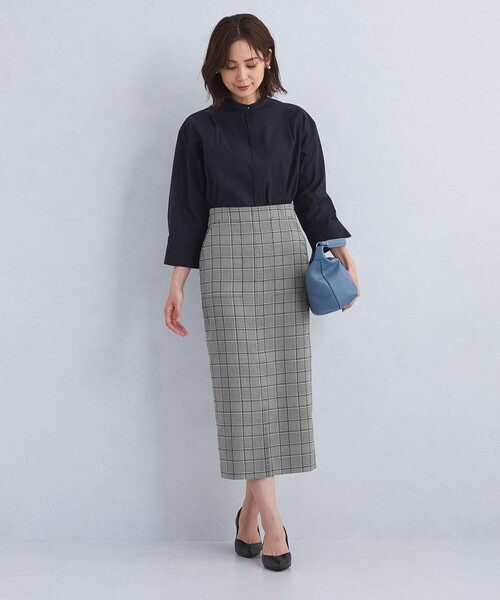 green label relaxing（グリーンレーベルリラクシング）の「［size SHORT/TALLあり］キチントボトムス Iライン チェック スカート（スカート・レディース・その他1・40/38/36/SHORT/TALL）」の4枚目の写真