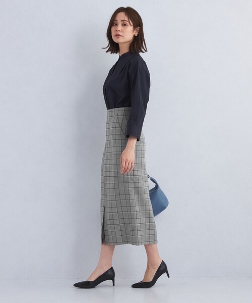 green label relaxing（グリーンレーベルリラクシング）の「［size SHORT/TALLあり］キチントボトムス Iライン チェック スカート（スカート・レディース・その他1・40/38/36/SHORT/TALL）」の6枚目の写真