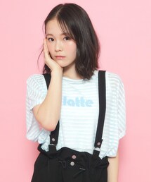PINK-latte | ◆【2点SET】シアーボーダーTシャツ+インナータンクセットアイテム(その他トップス)