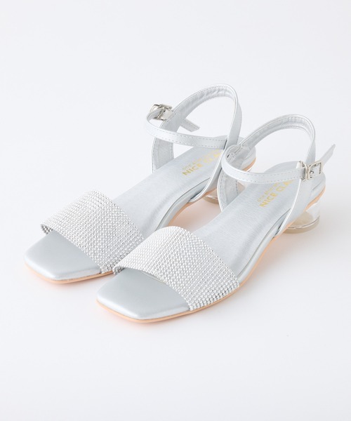 one after another NICE CLAUP（ワンアフターアナザーナイスクラップ）の「ラインストーンサンダル（サンダル・レディース・ブラック/シルバー/ピンク・L/M/S）」の11枚目の写真