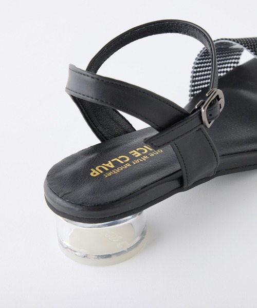 one after another NICE CLAUP（ワンアフターアナザーナイスクラップ）の「ラインストーンサンダル（サンダル・レディース・ブラック/シルバー/ピンク・L/M/S）」の6枚目の写真