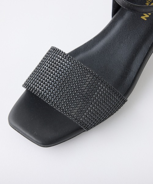 one after another NICE CLAUP（ワンアフターアナザーナイスクラップ）の「ラインストーンサンダル（サンダル・レディース・ブラック/シルバー/ピンク・L/M/S）」の7枚目の写真