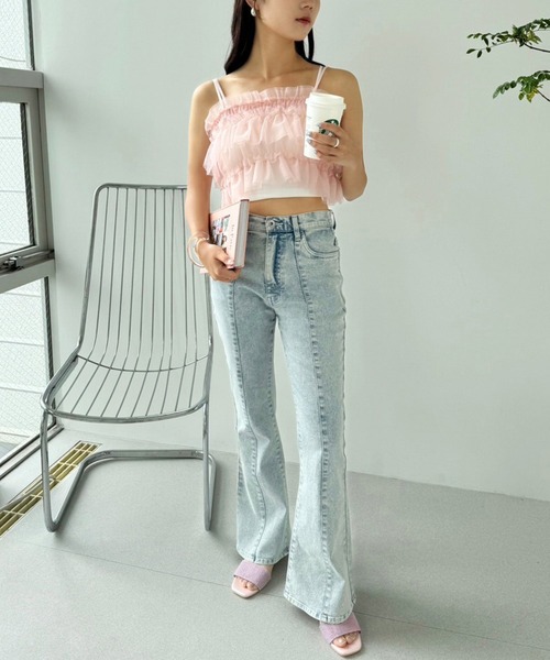 one after another NICE CLAUP（ワンアフターアナザーナイスクラップ）の「ラインストーンサンダル（サンダル・レディース・ブラック/シルバー/ピンク・L/M/S）」の10枚目の写真