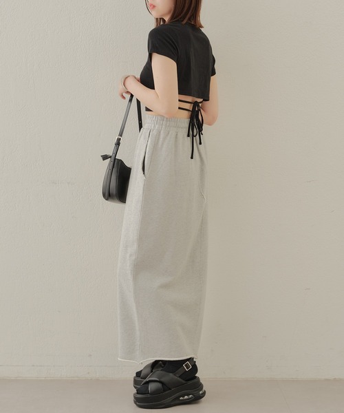 Chico(チコ)の「【ZOZOTOWN限定/REVIVAL】ウエストリボンロゴ刺繍チビT(Tシャツ/カットソー・レディース・ホワイト/ベージュ/ブラック・FREE)」の13枚目の写真