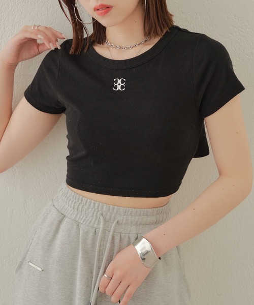 Chico(チコ)の「【ZOZOTOWN限定/REVIVAL】ウエストリボンロゴ刺繍チビT(Tシャツ/カットソー・レディース・ホワイト/ベージュ/ブラック・FREE)」の14枚目の写真