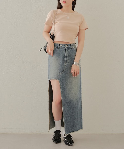 Chico(チコ)の「【ZOZOTOWN限定/REVIVAL】ウエストリボンロゴ刺繍チビT(Tシャツ/カットソー・レディース・ホワイト/ベージュ/ブラック・FREE)」の20枚目の写真