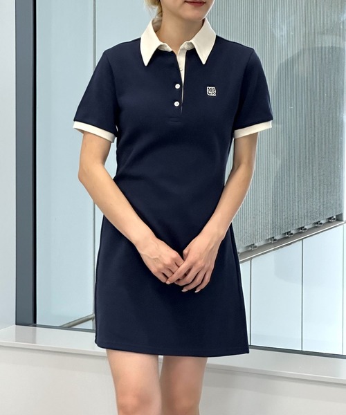 MAGPIEROBIN(マグパイロビン)の「MAGPIE ROBIN/SUN COLLAR ワンピース(ワンピース・レディース・ネイビー/ベージュ・FREE)」の2枚目の写真