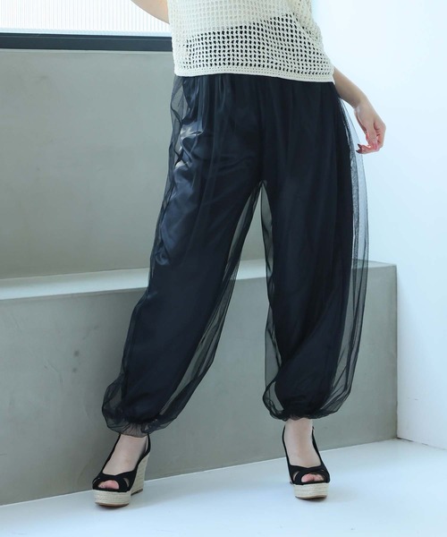 LAFFMO（ラフモ）の「チュールバルーンスカート/パンツ（スカート・レディース・ブラック系その他/ブラック/アイボリー/ホワイト系その他/ピンク・F）」の7枚目の写真