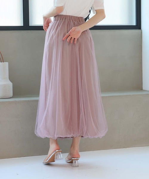 LAFFMO（ラフモ）の「チュールバルーンスカート/パンツ（スカート・レディース・ブラック系その他/ブラック/アイボリー/ホワイト系その他/ピンク・F）」の10枚目の写真