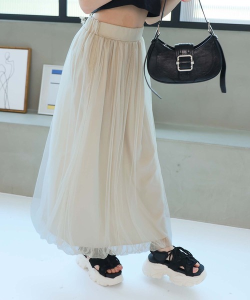 LAFFMO（ラフモ）の「チュールバルーンスカート/パンツ（スカート・レディース・ブラック系その他/ブラック/アイボリー/ホワイト系その他/ピンク・F）」の13枚目の写真