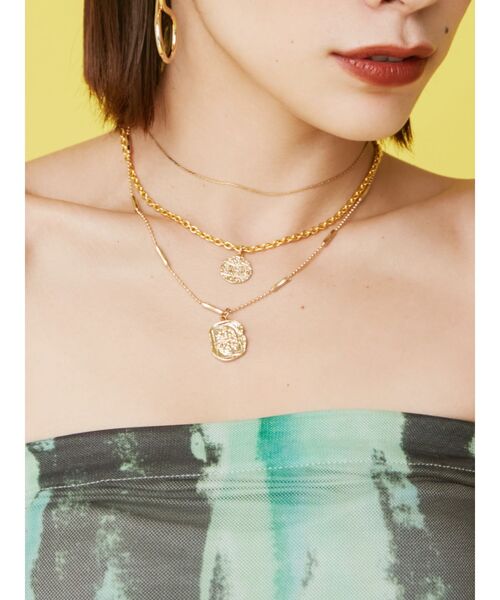 EVRIS（エヴリス）の「COIN MOTIF3連ネックレス（ネックレス・レディース・ゴールド/シルバー・FREE）」の2枚目の写真