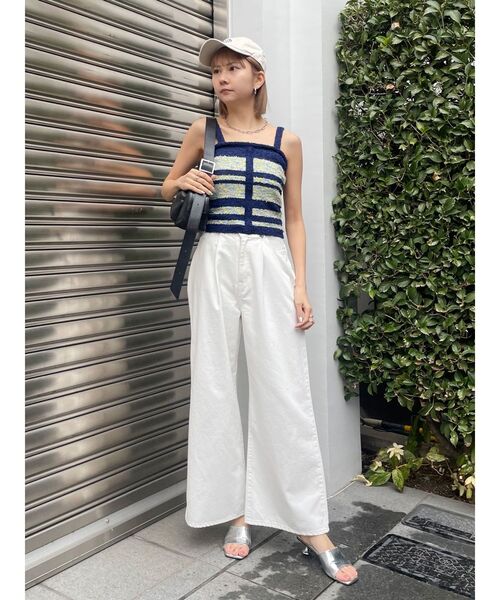 MURUA（ムルーア）の「ボーダーキャミ（キャミソール・レディース・ネイビー/レッド・FREE）」の5枚目の写真