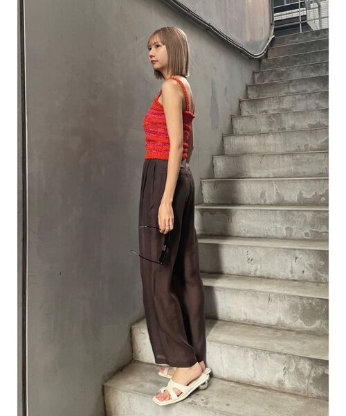 MURUA（ムルーア）の「ボーダーキャミ（キャミソール・レディース・ネイビー/レッド・FREE）」の8枚目の写真