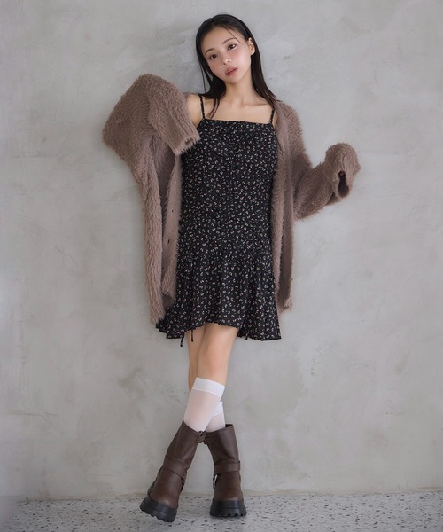確認用 ふわもこロングカーデ one after another NICE CLAUP カーディガン ふわもこロング