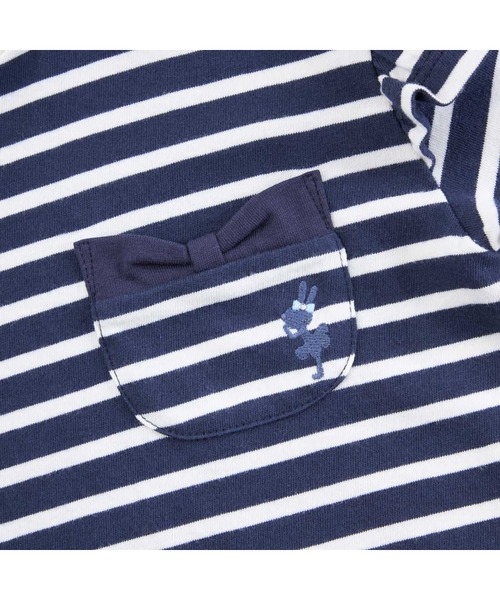 KP（ケーピー）の「肩フリルボーダー長袖Tシャツ(100～160)（Tシャツ/カットソー・キッズ・ベージュ/ネイビー・110cm/120cm/130cm/150cm/100cm）」の7枚目の写真