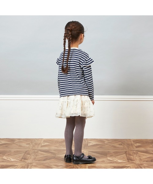 KP（ケーピー）の「肩フリルボーダー長袖Tシャツ(100～160)（Tシャツ/カットソー・キッズ・ベージュ/ネイビー・110cm/120cm/130cm/150cm/100cm）」の13枚目の写真