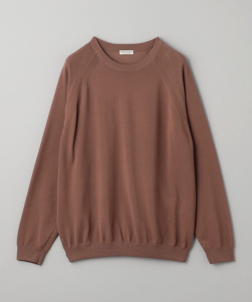 BEAUTY&YOUTH UNITED ARROWS（ビューティーアンドユースユナイテッドアローズ）の「デオドラント プレーティング ラグラン クルーネック ニット   -抗菌・防臭 ウォッシャブル-（ニット/セーター・メンズ・ピンク/ブラック/ライトグレー/コバルトブルー・S/M/L/XL）」の4枚目の写真