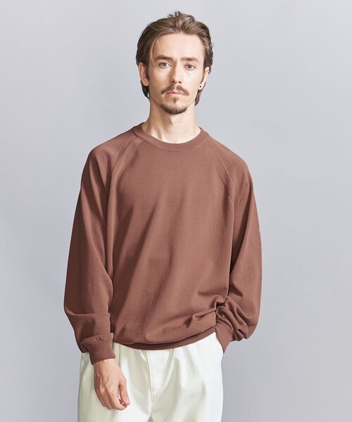 BEAUTY&YOUTH UNITED ARROWS（ビューティーアンドユースユナイテッドアローズ）の「デオドラント プレーティング ラグラン クルーネック ニット   -抗菌・防臭 ウォッシャブル-（ニット/セーター・メンズ・ピンク/ブラック/ライトグレー/コバルトブルー・S/M/L/XL）」の11枚目の写真