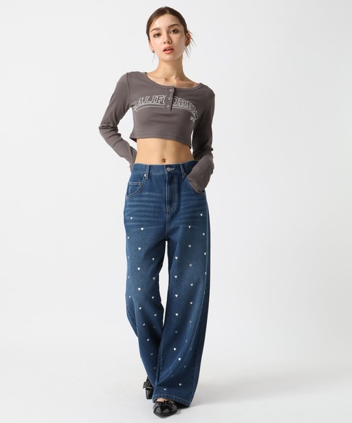 FOREVER 21(フォーエバー トゥエンティーワン)の「【2024FW】リブロゴコンパクトTシャツ(Tシャツ/カットソー・レディース・カーキ/ナチュラル/グレー・FREE)」の13枚目の写真