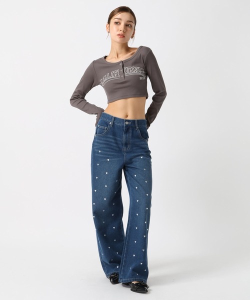 FOREVER 21(フォーエバー トゥエンティーワン)の「【2024FW】リブロゴコンパクトTシャツ(Tシャツ/カットソー・レディース・カーキ/ナチュラル/グレー・FREE)」の14枚目の写真