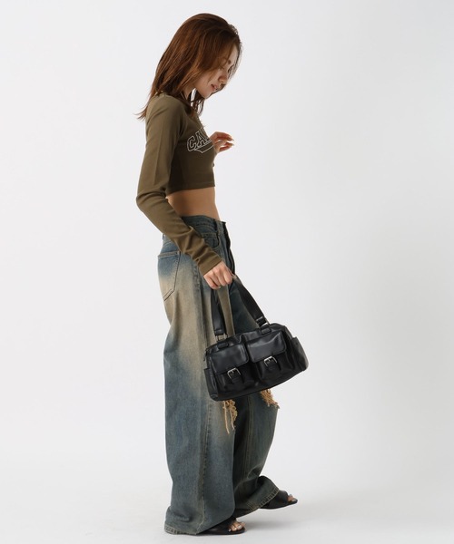 FOREVER 21(フォーエバー トゥエンティーワン)の「【2024FW】リブロゴコンパクトTシャツ(Tシャツ/カットソー・レディース・カーキ/ナチュラル/グレー・FREE)」の9枚目の写真