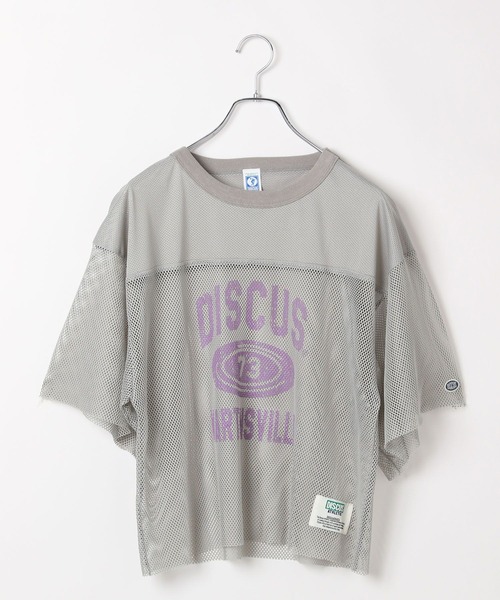 LEPSIM(レプシィム)の「【DISCUS/ディスカス】メッシュT 129355(Tシャツ/カットソー・レディース・グレー/ブラック/ホワイト系その他/ネイビー・FREE)」の1枚目の写真