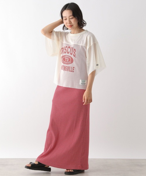 LEPSIM(レプシィム)の「【DISCUS/ディスカス】メッシュT 129355(Tシャツ/カットソー・レディース・グレー/ブラック/ホワイト系その他/ネイビー・FREE)」の8枚目の写真