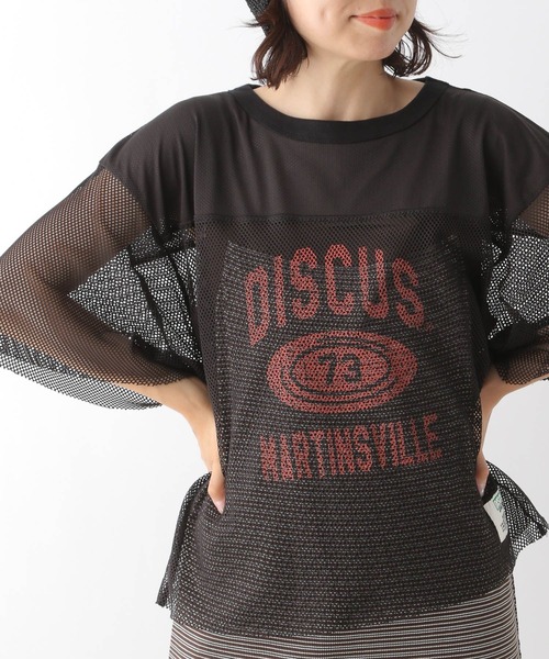 LEPSIM(レプシィム)の「【DISCUS/ディスカス】メッシュT 129355(Tシャツ/カットソー・レディース・グレー/ブラック/ホワイト系その他/ネイビー・FREE)」の10枚目の写真