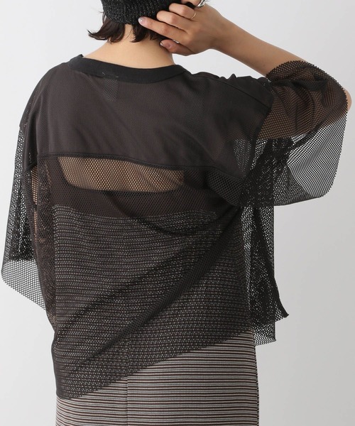 LEPSIM(レプシィム)の「【DISCUS/ディスカス】メッシュT 129355(Tシャツ/カットソー・レディース・グレー/ブラック/ホワイト系その他/ネイビー・FREE)」の11枚目の写真