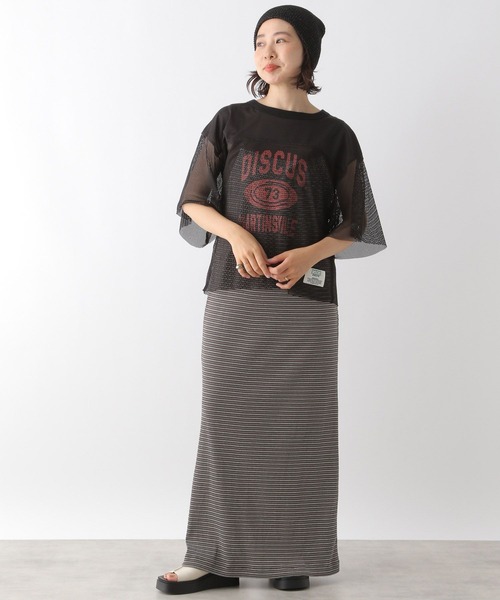 LEPSIM(レプシィム)の「【DISCUS/ディスカス】メッシュT 129355(Tシャツ/カットソー・レディース・グレー/ブラック/ホワイト系その他/ネイビー・FREE)」の13枚目の写真