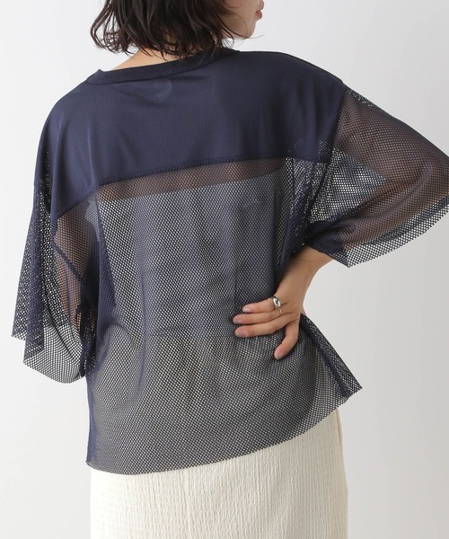 LEPSIM(レプシィム)の「【DISCUS/ディスカス】メッシュT 129355(Tシャツ/カットソー・レディース・グレー/ブラック/ホワイト系その他/ネイビー・FREE)」の16枚目の写真