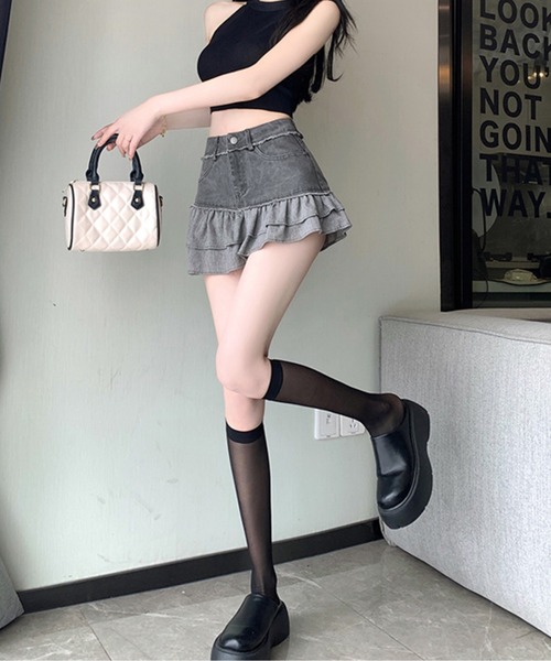 SPIGA（スピーガ）の「二段フリルティアードミニSK（スカート・レディース・ベージュ/グレー・SMALL/MEDIUM）」の19枚目の写真