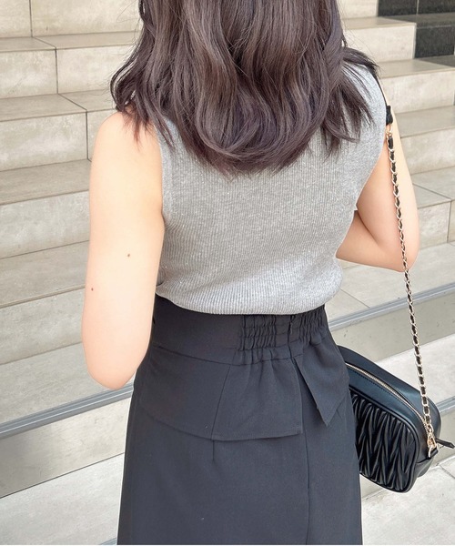 INGNI(イング)の「スパンコールノースリニット(ニット/セーター・レディース・ブラック/オフホワイト/グレー/ブルー/ピンク・M)」の18枚目の写真