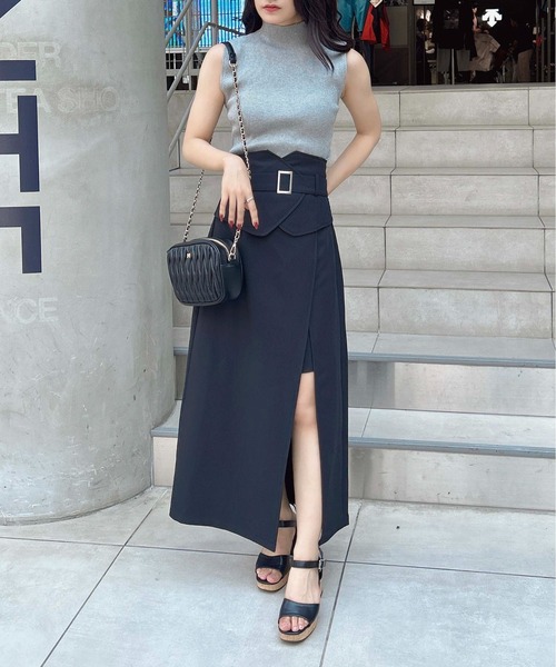 INGNI(イング)の「スパンコールノースリニット(ニット/セーター・レディース・ブラック/オフホワイト/グレー/ブルー/ピンク・M)」の17枚目の写真