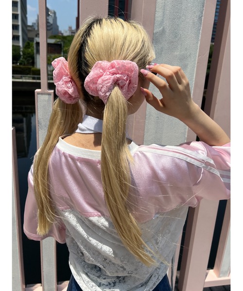 WC（ダブル シー）の「【2点SET】レースシュシュセット（シュシュ・レディース・ブラック/ホワイト/ピンク・FREE）」の12枚目の写真