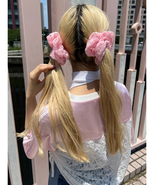 WC（ダブル シー）の「【2点SET】レースシュシュセット（シュシュ・レディース・ブラック/ホワイト/ピンク・FREE）」の13枚目の写真