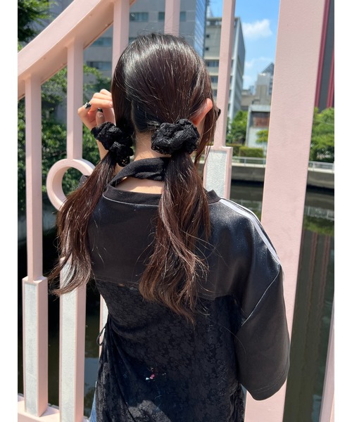 WC（ダブル シー）の「【2点SET】レースシュシュセット（シュシュ・レディース・ブラック/ホワイト/ピンク・FREE）」の10枚目の写真