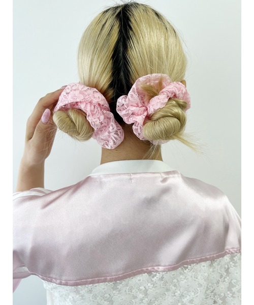 WC（ダブル シー）の「【2点SET】レースシュシュセット（シュシュ・レディース・ブラック/ホワイト/ピンク・FREE）」の15枚目の写真