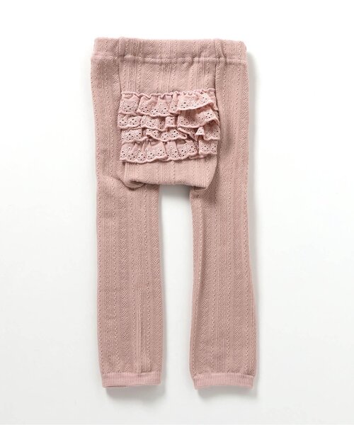 apres les cours（アプレレクール）の「レースフリルレギンス（タイツ/ストッキング・キッズ・ピンク/アイボリー・80）」の7枚目の写真