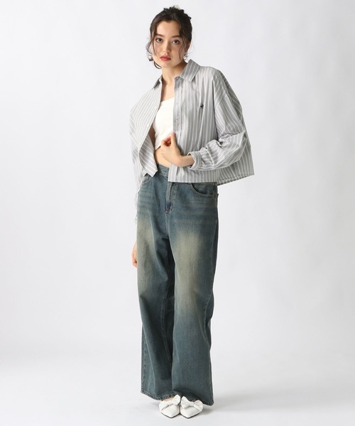 FOREVER 21（フォーエバー トゥエンティーワン）の「【2024FW】オーバーダイワイドデニム（デニムパンツ・レディース・ライトブルー/ブルー・SMALL/MEDIUM/LARGE）」の7枚目の写真