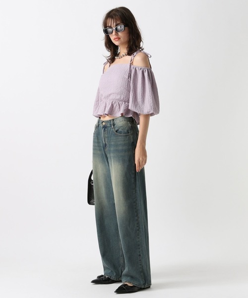 FOREVER 21（フォーエバー トゥエンティーワン）の「【2024FW】オーバーダイワイドデニム（デニムパンツ・レディース・ライトブルー/ブルー・SMALL/MEDIUM/LARGE）」の10枚目の写真