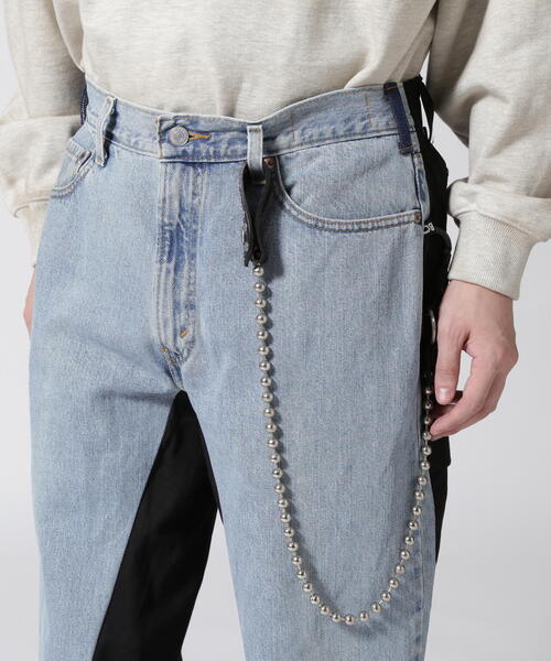 bodysong.（ボディソング）の「BODYSONG./ボディソング/REMODELED DENIM / CARGO（デニムパンツ・メンズ・ベージュ/ブラック/カーキ・F）」の9枚目の写真