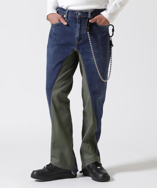 bodysong.（ボディソング）の「BODYSONG./ボディソング/REMODELED DENIM / CARGO（デニムパンツ・メンズ・ベージュ/ブラック/カーキ・F）」の3枚目の写真