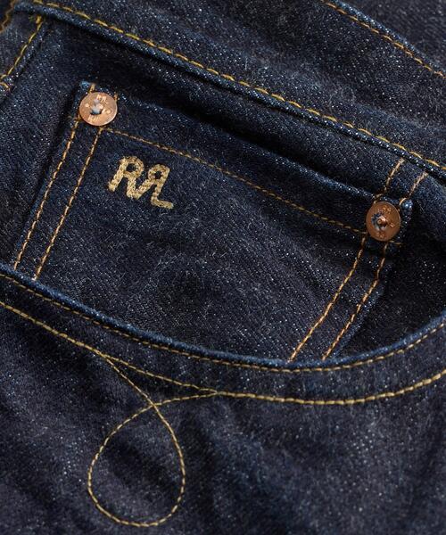 RRL(ダブル アール エル)の「スリム ブーツ イーストウエスト セルビッジ ジーンズ(デニムパンツ・メンズ・ブルー・28/30/29/30/30/30/30/32/31/30/32/30/32/32/33/32/34/32/36/32/40/32/38/32)」の4枚目の写真
