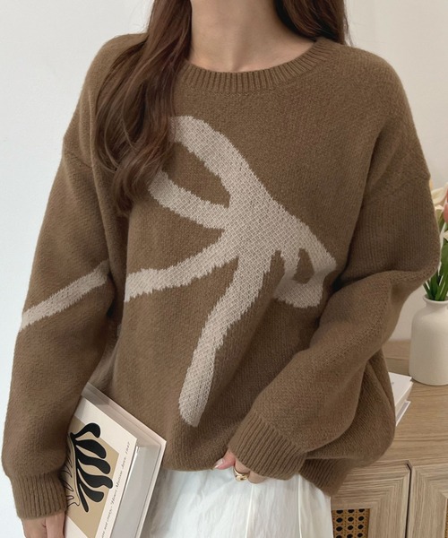 paloma—wool リボンモチーフ ニットセーター