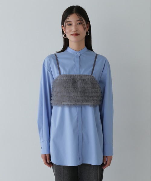 【セール】◆チュールビスチェ＆シャツセット（シャツ/ブラウス）｜N.（N. Natural Beauty Basic）（エヌエヌナチュラルビューティーベーシック）