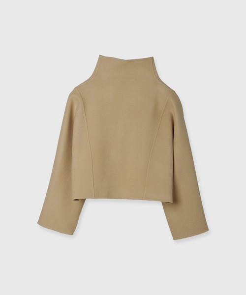 スタンドネックリバーショートコート