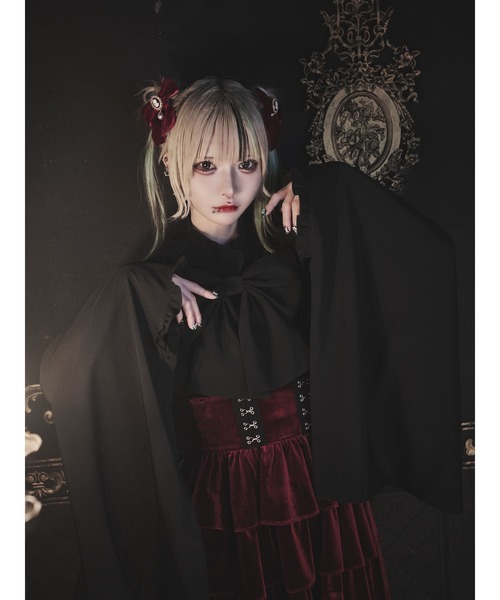 Jamie エーエヌケー(ジェイミーエーエヌケー)の「着物スリーブブラウス(シャツ/ブラウス・レディース・ホワイト/ブラック・M)」の5枚目の写真