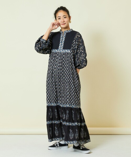 ⭐︎専用です⭐︎ Freada キルトステッチ　ハンドスクリーン　ワンピース Freada（フリーダ）の「Freada/フリーダ キルトステッチ ハンド